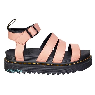 Sandalias de plataforma Dr Martens Blaire Pisa cuero beige melocotón tiras y2k bohemias Foto 1 de 4