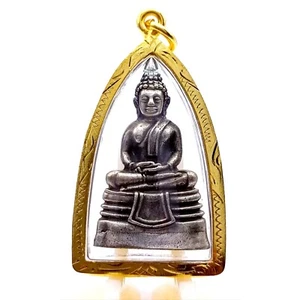 Buda Sothon Wat Sothon Año 2000 Amuleto Tailandés Colgante Carcasa Oro Micrones - Imagen 1 de 13