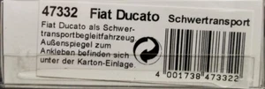 BUSCH 47332 Fiat Ducato Schwertransport - scala H0 - Foto 1 di 9