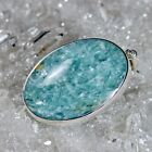 Rare green-blue Paragonite silver pendant from Urals.