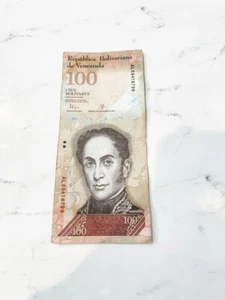 Billete de Banco República Bolivariana de Venezuela 100 Cien Bolívares 2015 en circulación - Imagen 1 de 2