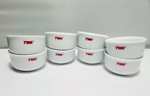 8 tazze sake/nodo TWA Airlines con logo rosso LOTTO TWA 44-1752 ABCO porcellana bianca - Foto 1 di 9