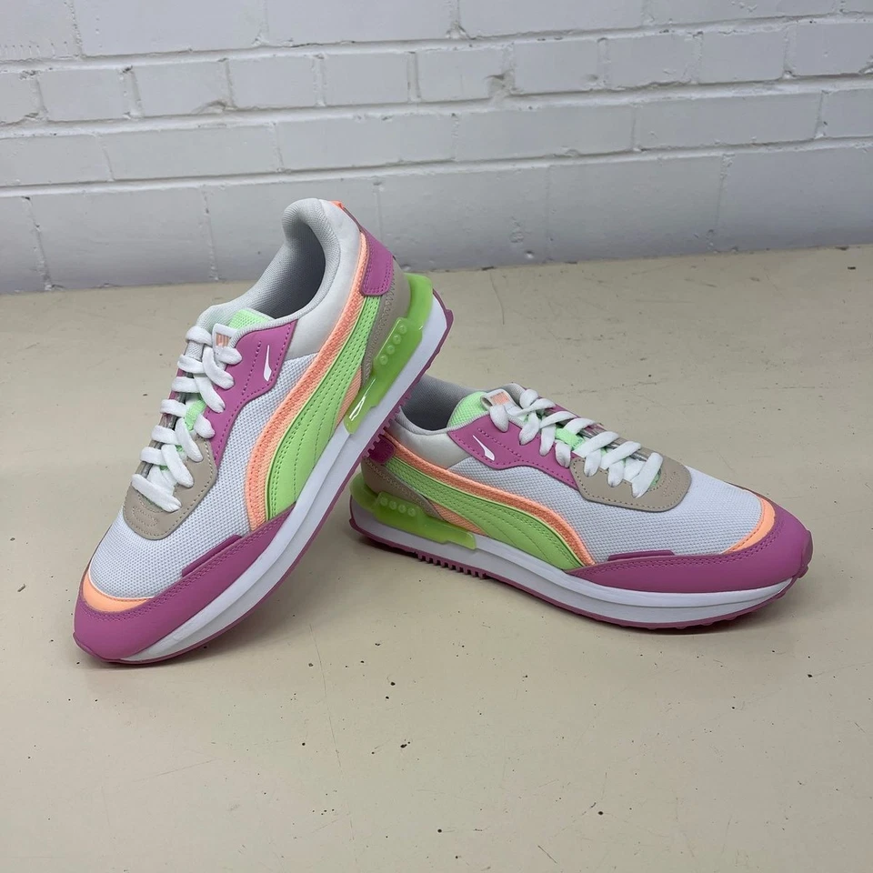 PUMA Puma City Rider translúcido para mujer talla US 9,5 blanco/lima gaseosa Foto 1 de 4