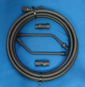 Stainless Steel Transmission Cooler Hose Kit GM chevy BLAck 350 400 700 line - Picture 1 of 3