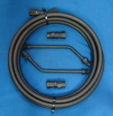Stainless Steel Transmission Cooler Hose Kit GM chevy BLAck 350 400 700 line - Image 1 of 3