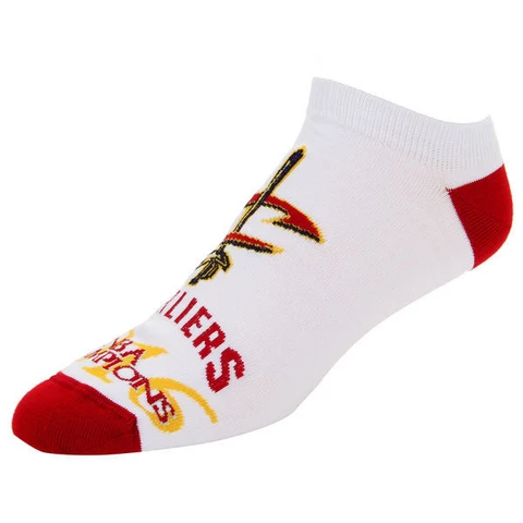NEW! Cleveland Cavaliers NBA 2016 Champions No Show Socks White Mens Medium Cover