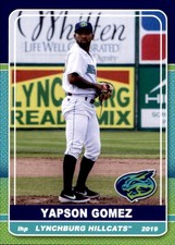 2019 Lynchburg Hillcats Grandstand #9 Yapson Gomez Venezuela VZ NM Baseball Card