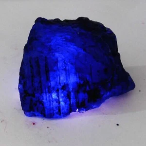 Blue Natural Sapphire Huge Rough CERTIFIED 355 Ct Earth Mined Loose Gemstone - Picture 1 of 11