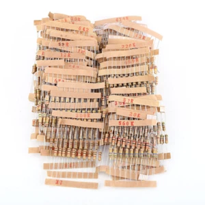 1000Pcs Resistor Assortment Kit, 5% Assorted Resistors 1 Ohm-10M Ohm 1/2W Carbon - Picture 1 of 12
