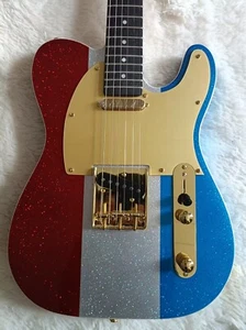 IN STOCK Solid Body Metallic Tricolor TL Buck Owens Electric Guitar Gold Part - Picture 1 of 8