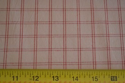 Por 1/2 yarda, edredón de algodón a cuadros rojo sobre bronceado, Andover/Morton/dije simple, B571 Foto 1 de 4