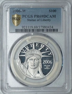 2006-W Proof Platinum Eagle 1 oz $100 PCGS PR69DCAM - Picture 1 of 2