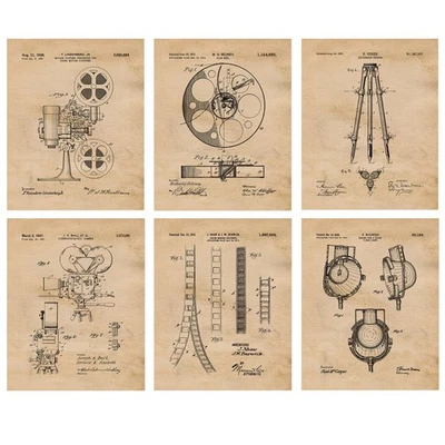Classic Filmmaking Camera Equipment Patent Prints 6 (8x10) for Home Work Office - Image 1 of 4
