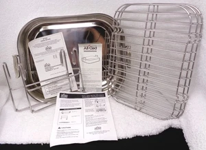 ALL-CLAD Stainless 14x17 Roaster Pan + Rib Rack - Picture 1 of 12