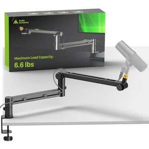 Low Profile Boom Arm, 6.6lbs Load Capacity, Compatible with Shure SM7B etc 【D... - Picture 1 of 8