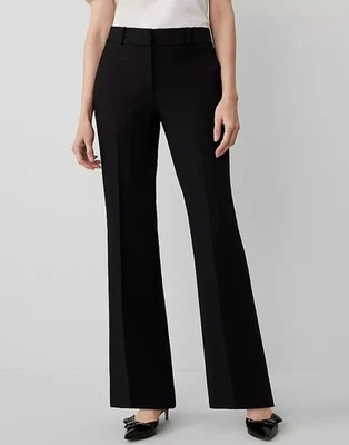 Pantalones para mujer Ann Taylor calce curvilíneo.  6P.  Oficina de trabajo negra Foto 1 de 4