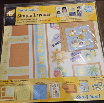  Kit de página de álbum de recortes de diseño simple American Traditional Designs 12 x 12 sol/arena Foto 1 de 4