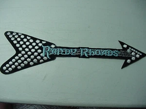 Large VINTAGE RANDY RHODES EMBROIDERED 80'S METAL-IRON ON PATCH- 9.5"-Free ship. - Picture 1 of 8