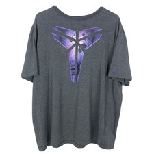 Nike Mens Kobe Shield 2XL Black Mamba T Shirt Gray Purple Rare Logo Short Sleeve
