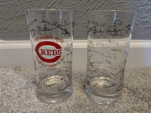 Vintage, 1975, Cincinnati Reds, World Champs, Facsimile Glasses - Picture 1 of 8