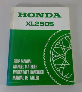 Manual De Taller Suplemento Honda XL 250 S De 1981 - Imagen 1 de 2