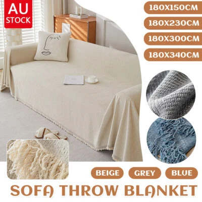Sofa Throw Rug Couch Lounge Sofa Blanket Bed Two Sides Large Cover AU - image 1 of 4