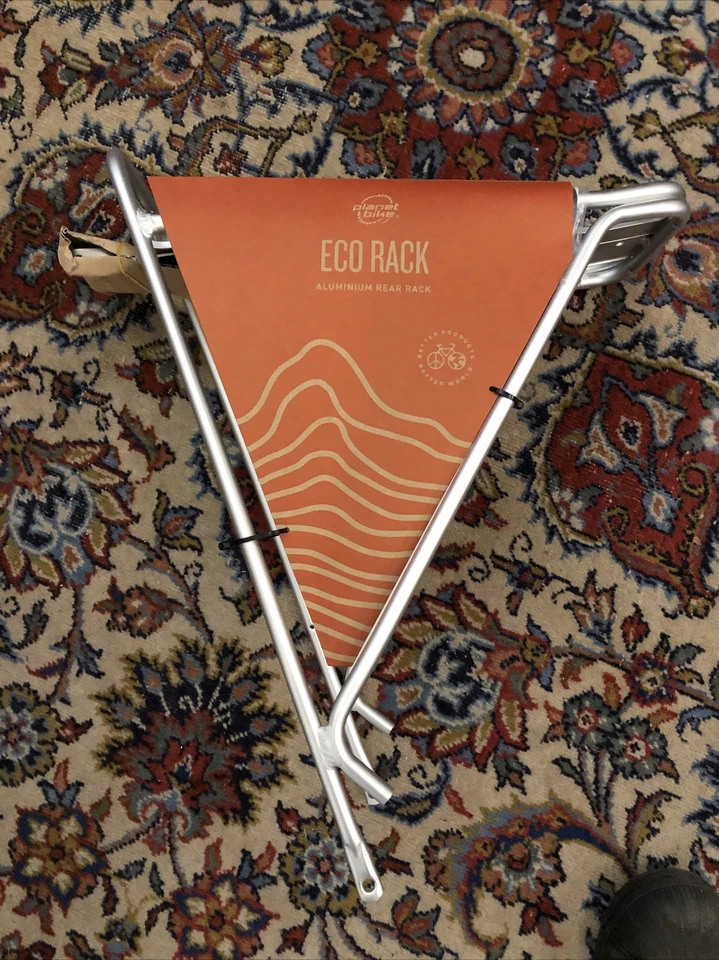 Portaequipajes trasero Planet Bike Eco: incluye herrajes, plateado Foto 1 de 4