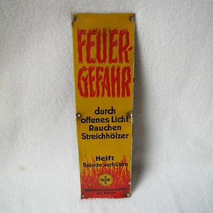 altes Blechschild FEUERGEFAHR DÖV Helft Brände verhüten Feuersozietät von Berlin - Imagen 1 de 6