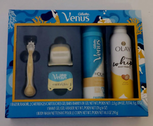 Gillette Venus 5 PC Gift Set_Razor_2 Cartridges_Olay Shea Bdy Wash & Shave Cream