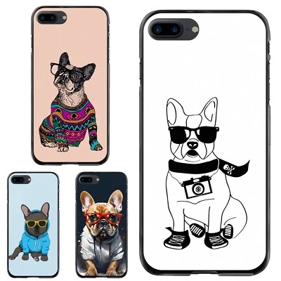 Funda Amigable Hipster Frenchie Bulldog Para iPhone SE4 16E 12 13 14 15 16 Pro Max Foto 1 de 4