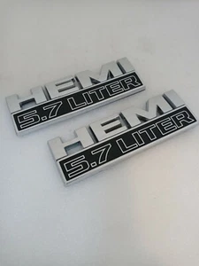 09-18 DODGE RAM 1500 2500 3500 HEMI 5.7 LITER EMBLEM LOGO BADGE SYMBOL **PAIR** - Bild 1 von 7