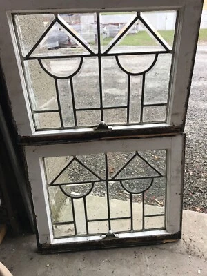 MK 57 two available price each Antique All Beveled Glass Window 17.5 x 22 - Image 1 of 4