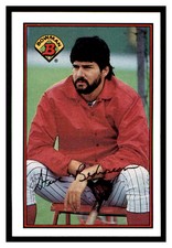 1989 Bowman #395 STEVE BEDROSIAN Philadelphia Phillies ~D5M