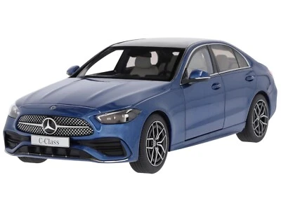 Mercedes-Benz W 206 C-Class Sedan AMG Line Blue 1:18 New OVP - Image 1 of 4