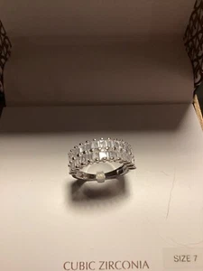 Gianni Bernini sterling silver and cubic zirconia ring size 7 - Picture 1 of 4