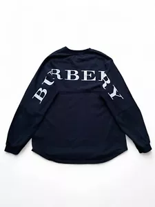 Burberry Longsleeve Navy Spellout Logo Herren L - Bild 1 von 9