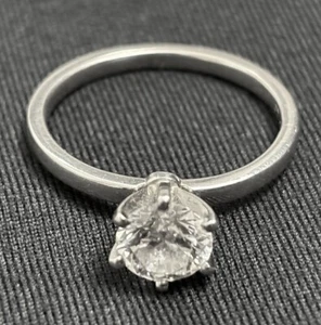 Platinum Solitaire Engagement Ring IGI Certified 1.11 Ct Round F VVS2 LabCreated - Picture 1 of 12