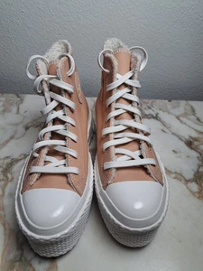 NWOT Converse Womens CTAS Lift 2X Hi Platform Beige Pink Shoes Size 6.5 US  - Picture 1 of 7