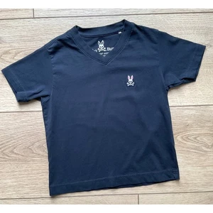 Psycho Bunny V-Neck T-Shirt Cotton Logo Tee Top Short Sleeve Size 4/XXS - Picture 1 of 5