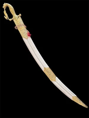 "Nueva espada de boda india Royal Rajput/sikh/león de la guerra del valle tallado empuñadura de latón L-34""" Foto 1 de 4