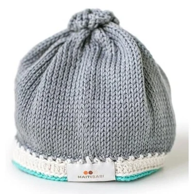 Sombrero de bebé tejido a mano - Haití Babi 100 % algodón Pima comercio justo 12-24 meses regalo para bebé Foto 1 de 4