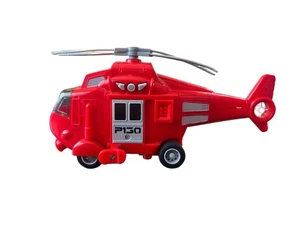 Fire Rescue Military Toy Helicopter With Lights & Sounds Push & Go Interactive - Picture 1 of 14
