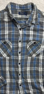 Polo Ralph Lauren camicia flanella spazzolata plaid vestibilità classica manica lunga uomo XL - Foto 1 di 3