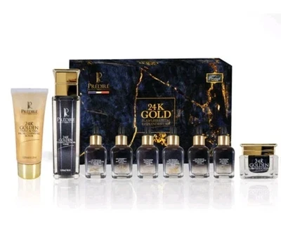 Predire Paris Oro 24k 10 piezas Impecable Facial PIEL Resplandeciente Set SELLADO - NUEVO Foto 1 de 4