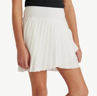 Justice Girls TALLA plus XL 16p-18p Falda Plisada con Pantalones Cortos Cintura Elástica BLANCA Foto 1 de 4