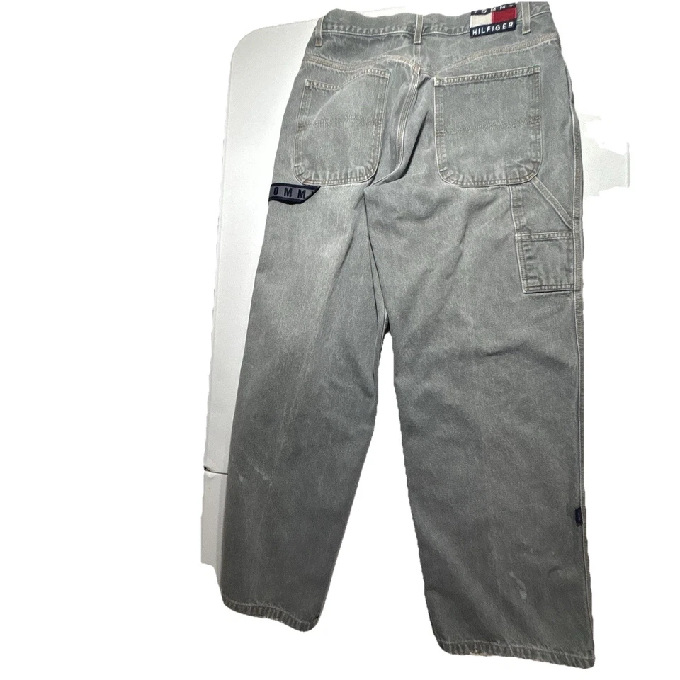 Jeans masculino Tommy Hilfiger Tommy Carpenter 34x32 cinza claro jeans vintage grunge - Imagem 1 de 4