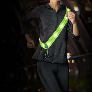 LED Night Running Security Gear Glowing LED Flashing Sash for Running Walking at - Picture 1 of 6