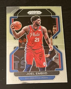 2021-22 Silver Prizm Joel Embiid Base Philadelphia 76ers #176 - Picture 1 of 2