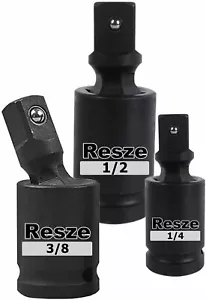 3 Pcs Universal Joint Swivel Socket Adapter Set1/4"3/8"& 1/2"Drivers Impact U... - Picture 1 of 8