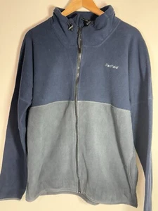 Penfield Men’s High Neck Logo Textured Fleece - Navy/Ebony M - Picture 1 of 6